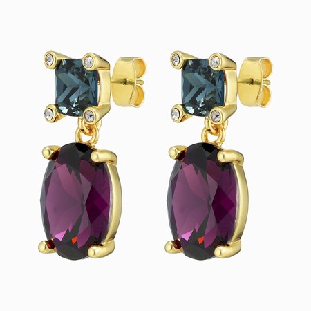 Dyrberg Kern Antonia Gold Earrings - Purple